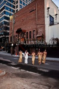 Elise with bridesmaids outside Opera Atlanta- Lethal Rhythms